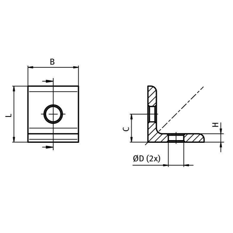 Connection Angle 90° FA-093WD45