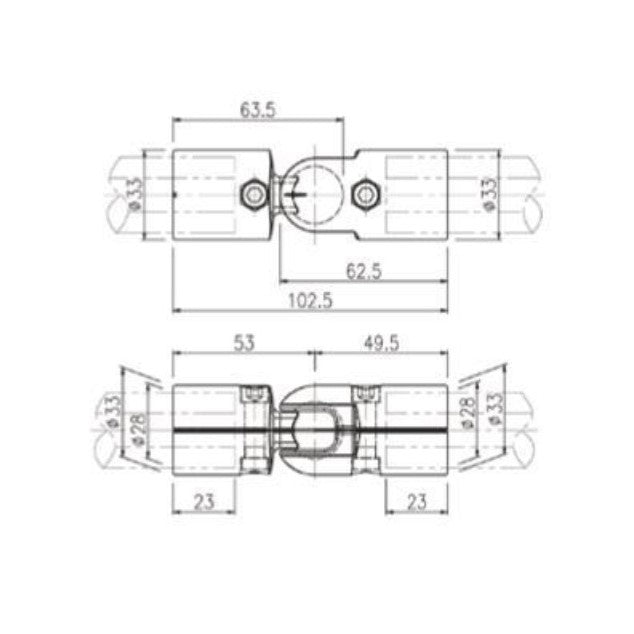 Angle External Clamping Joint A-007B