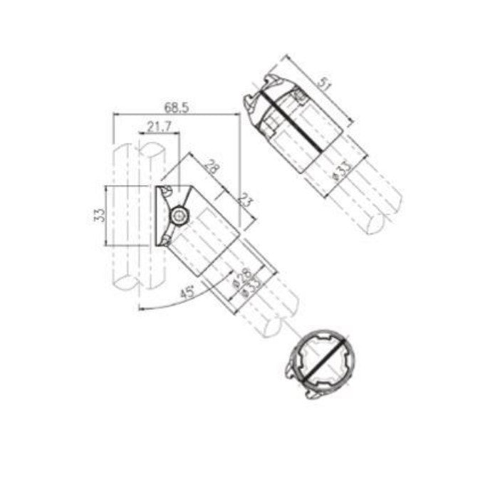 Angle External Clamping Joint A-013L