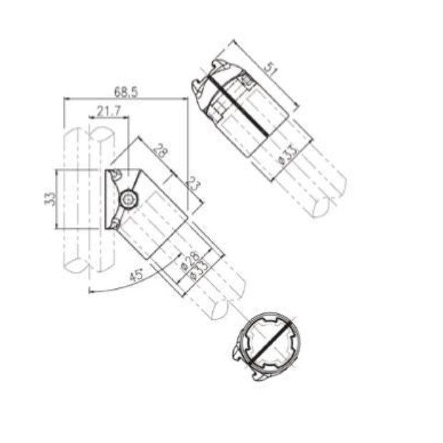 Angle External Clamping Joint A-013R