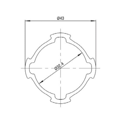 Aluminium Pipe Profile AP4319C