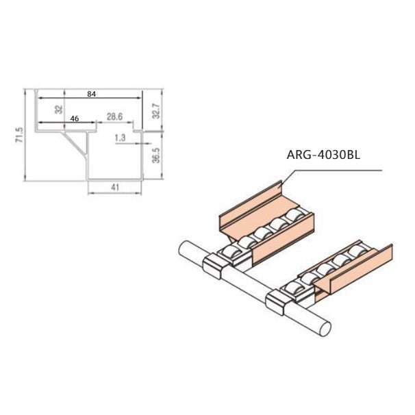 Serie 40 Lateral Guide ARG-4030BL