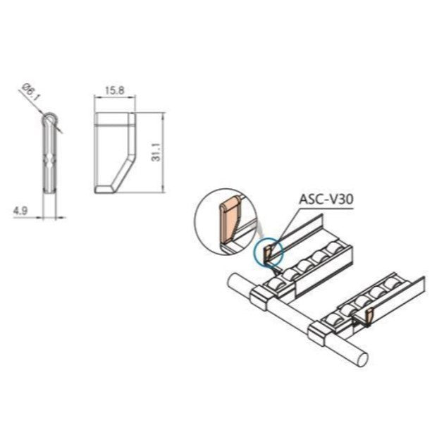Vertical Safety Cap ASC-V30