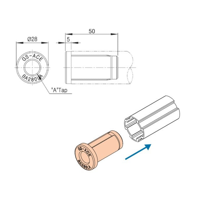 Drive In bush for Alu M10 BA28OLD