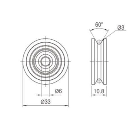 Cord roller made of plastic