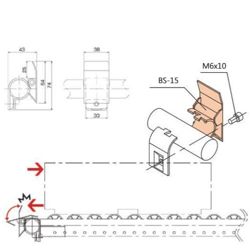 Back Stopper Bracket BS-15