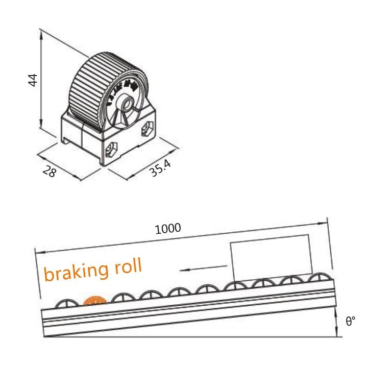 Serie 40 Breaking Roll for roller track DR-40