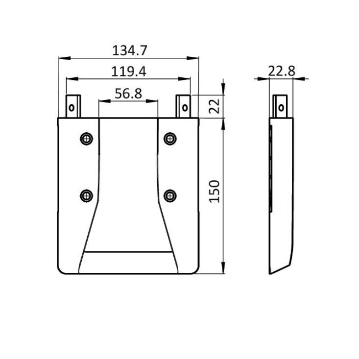Infeed cap for FIFO Monorail Rail 55