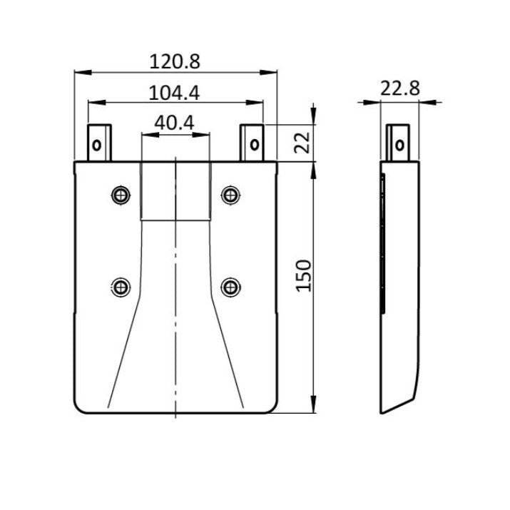Infeed cap for FIFO Monorail Rail 40