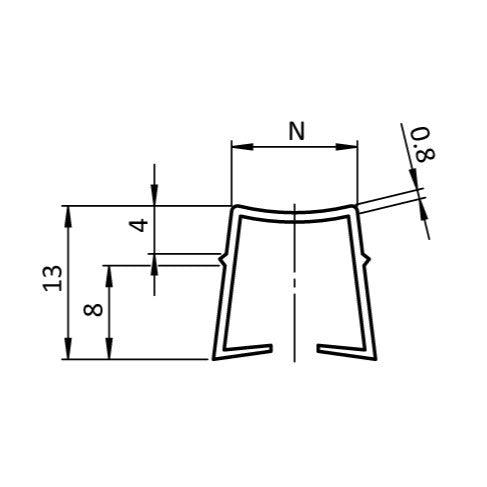 Cover and Reduction Profile B Slot 10 FA-092260