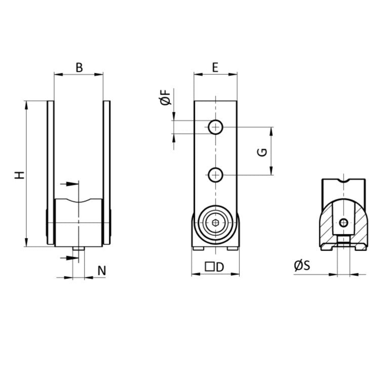 Pivot Joint 180° slot 10 FA-093GV45