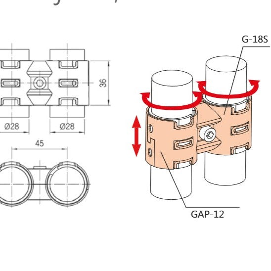 Set of Rotary Joints GA-18S