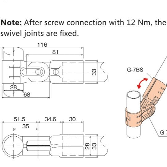 Set of Swivel Joints GA-7S