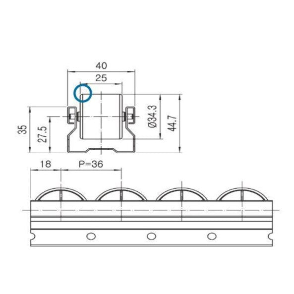 Series 40 Roller Track GP-4036B