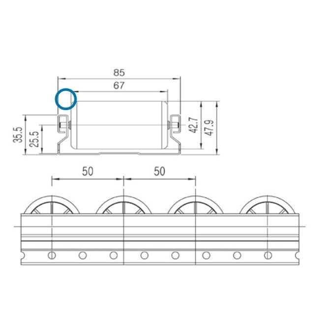 Series 85 Roller Track GP-6016S