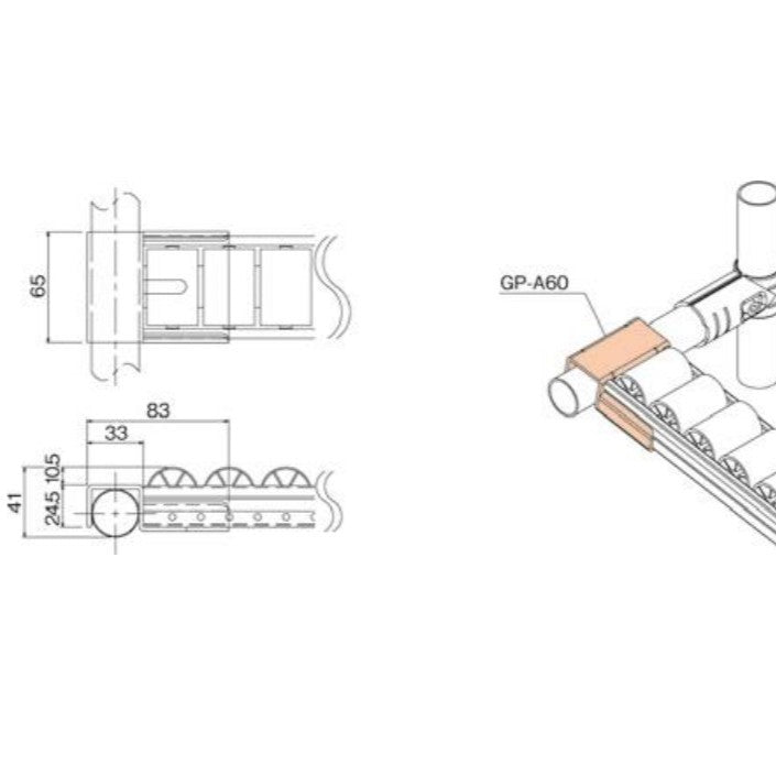 Serie 60 Roller Track Mount GP-A60