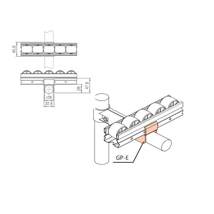 Serie 40 Roller Track Stabilizer GP-E