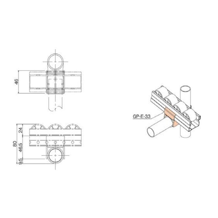 Serie 40 Roller Track Stabilizer GP-E-33