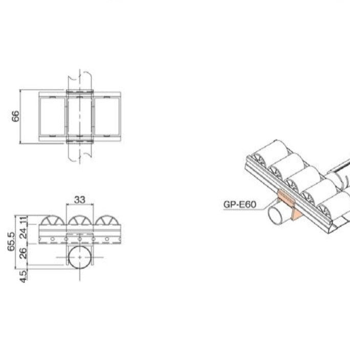 Serie 60 Roller Track Stabilizer GP-E60
