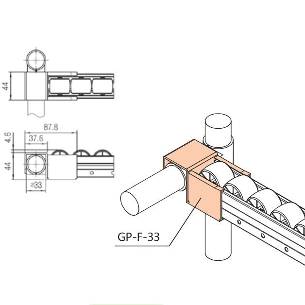 Serie 40 Roller Track Mount GP-F-33
