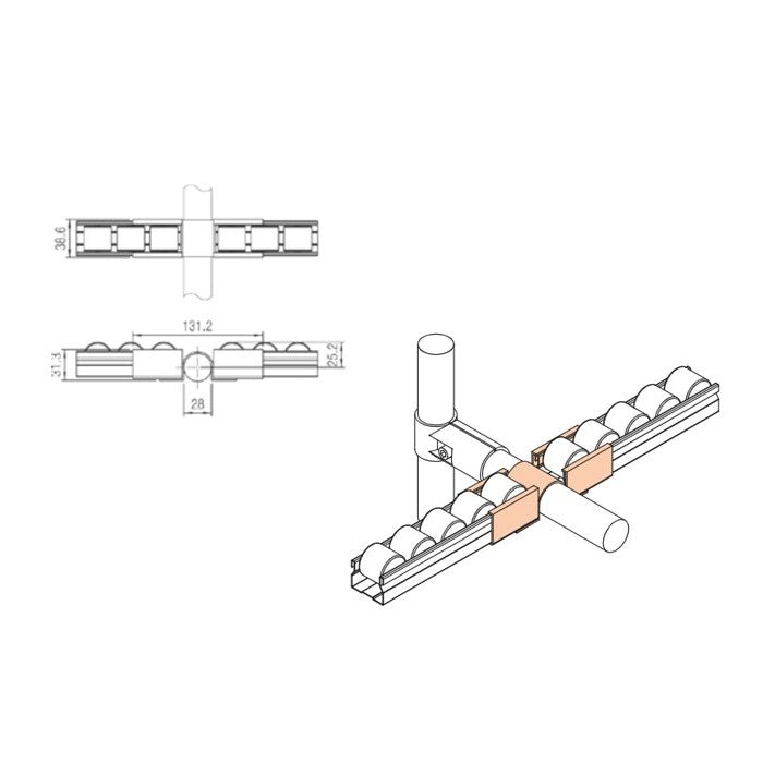 Serie 35 Roller Track Mount GP-HN35