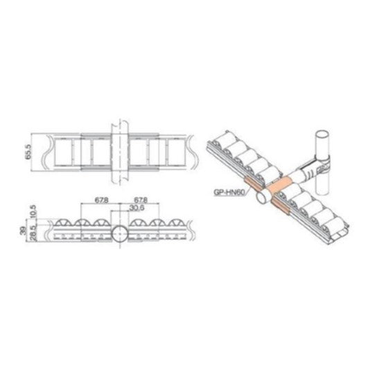 Serie 60 Roller Track Connection GP-HN60