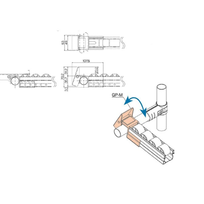 Serie 40 Roller Track Mount GP-M