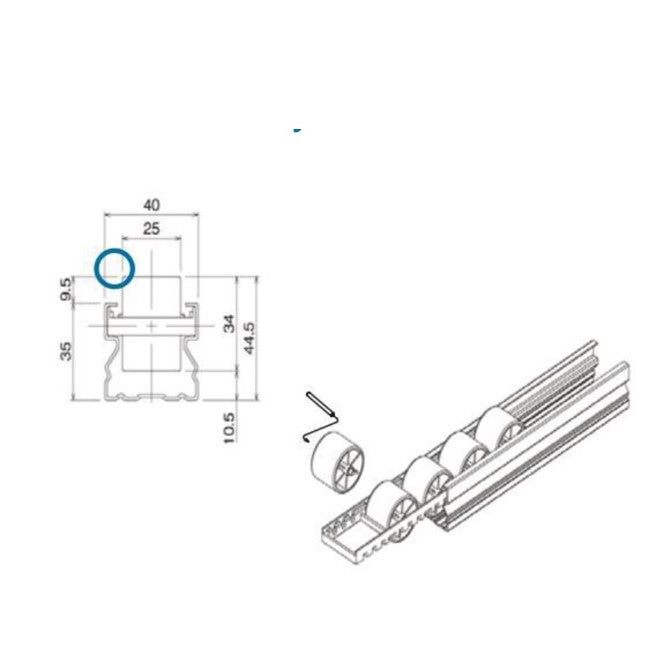 Series 40 Roller Track GP-R4040B