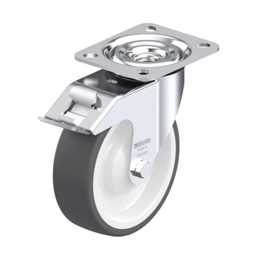 Castor wheel with mounting plate L-POTH 125K-FI