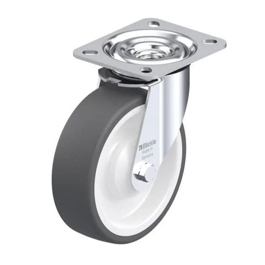 Castor wheel with mounting plate L-POTH 125K