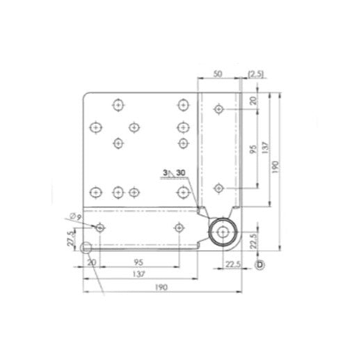 Hörnkonsol 45x45 MC-BP