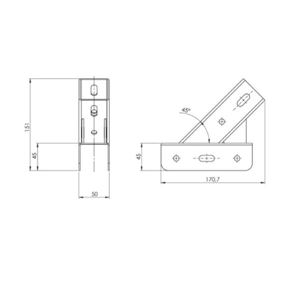Angle Joint 45° MC4-45S