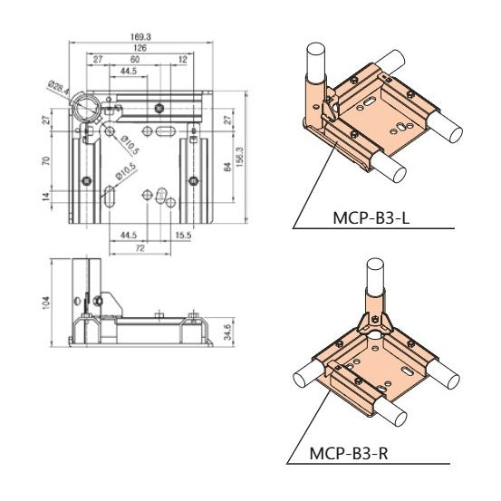 Mount corner plate, left MCP-BN-L WZ
