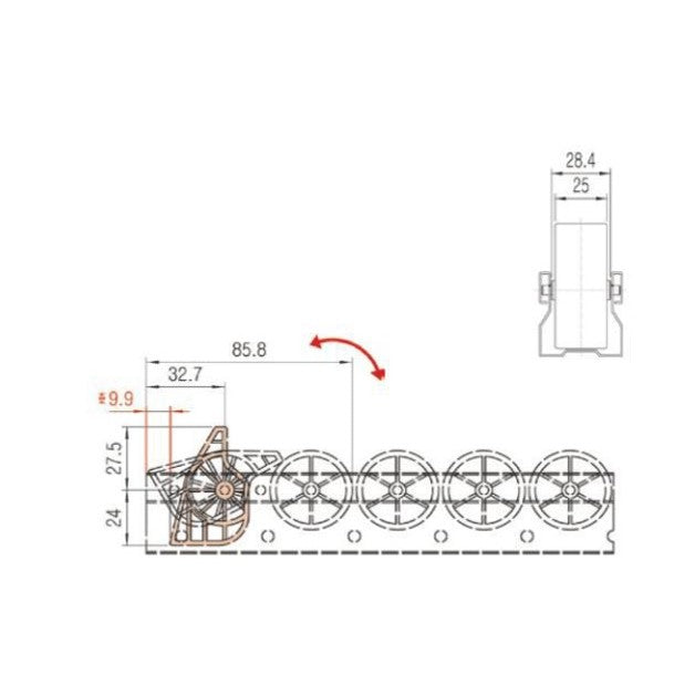 Roller Track Stopper SR-40