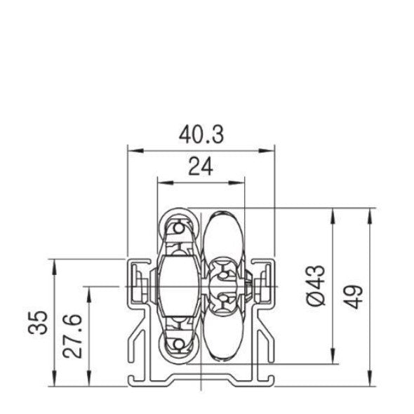 Series 40 Universal Castor UR-4050