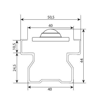 Serie 40 Roller Track for Ball insert ACY-316A SA