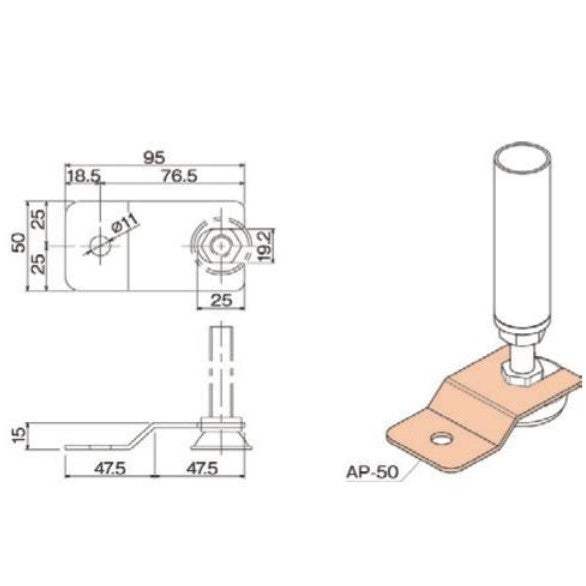 Floor fixing plate AP-50