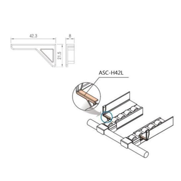 Horizontal Safety Cap Left ASC-H42L