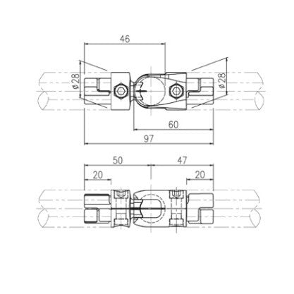 Angle Internal Clamping Joint B-007C