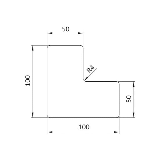 Golvmarkering L-form 50 - FA-0203HL050
