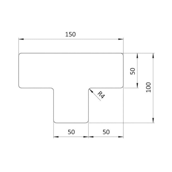 Golvmarkering T-form 50 - FA-0203HT05015