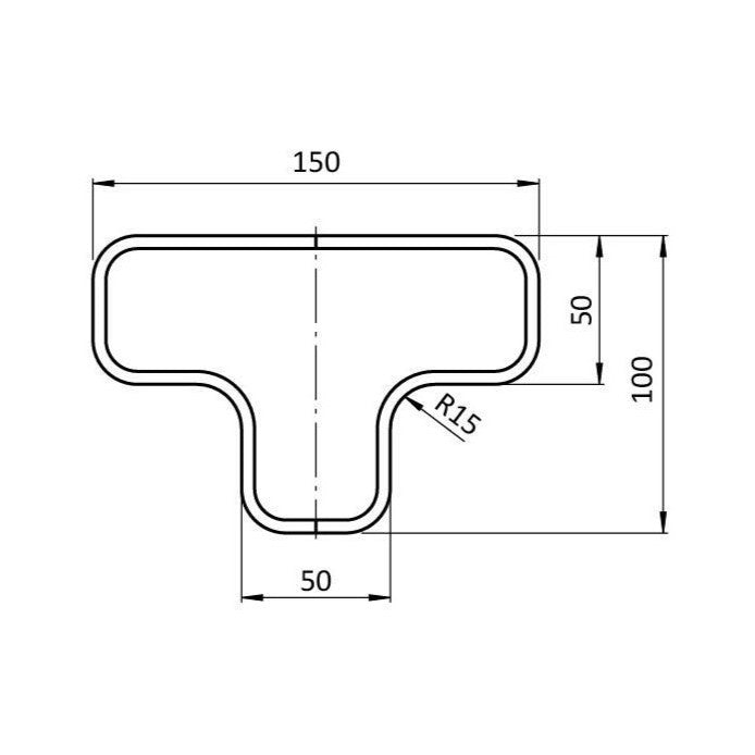 Golvmarkering T-form Extra Strong 50 - FA-0210HT05012