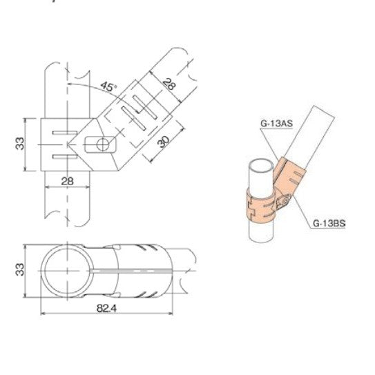 Set of Angle Joints GA-13S