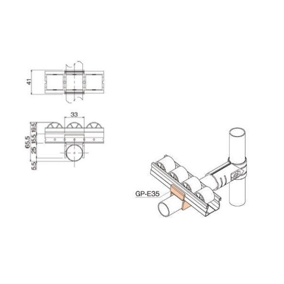 Serie 35 Roller Track Mount GP-E35