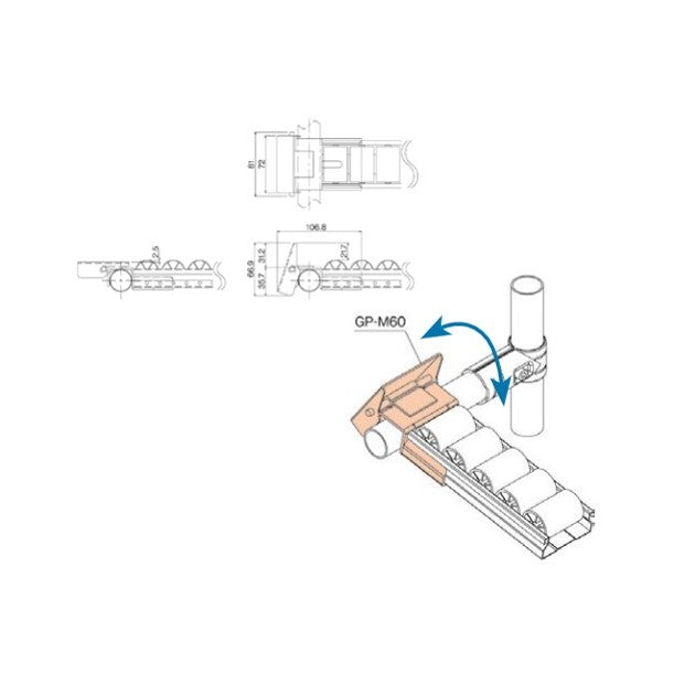 Serie 60 Roller Track Mount GP-M60