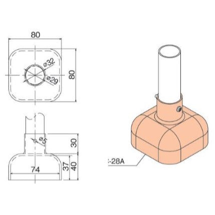 Stacking shoe HC-28A