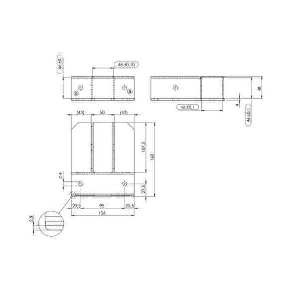 T-konsol 45x45 MC-BDM