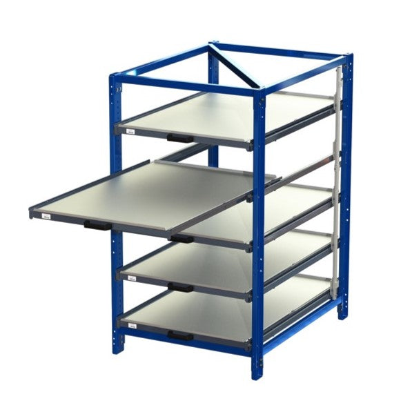 Industrial bureau with 3 shelves and pull-out 70% 200kg S22-113-0