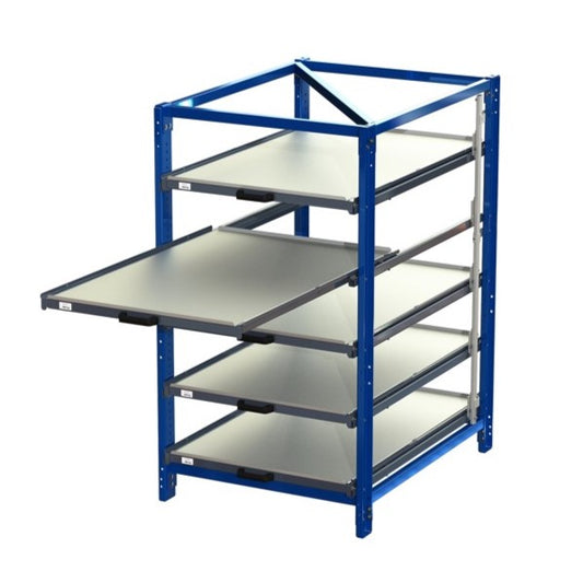 Industrial bureau with 3 shelves and pull-out 70% 200kg S22-113-0