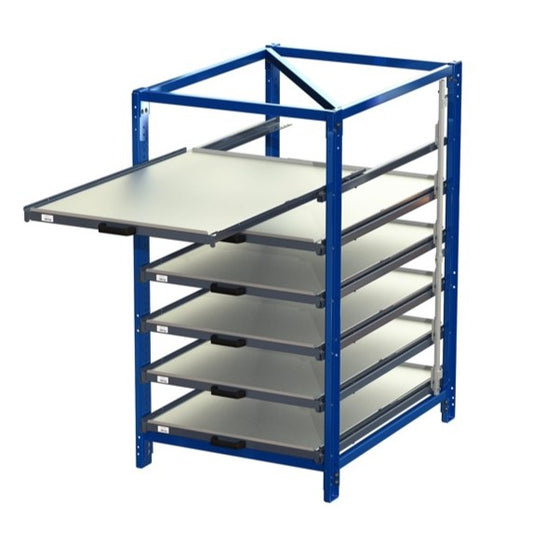 Industrial bureau with 3 shelves and pull-out 70% 200kg S22-113-0